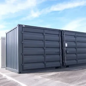 container 15′ lagerung mit offener seite